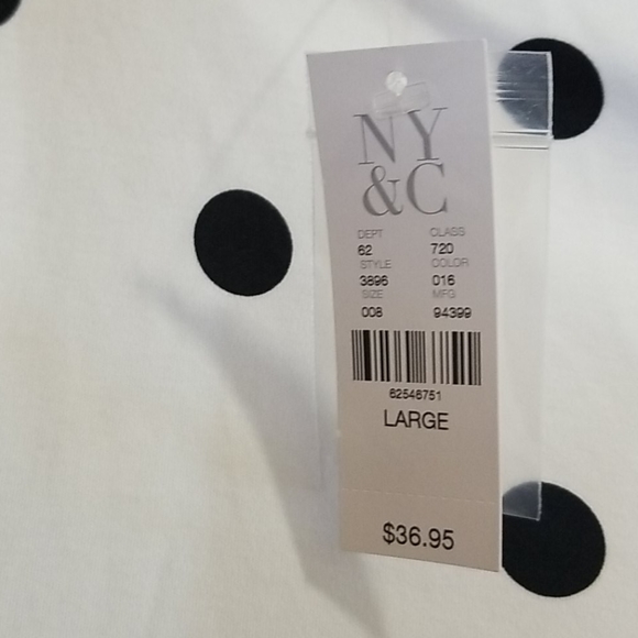 NWT Cotton polka dot Aline dress. Sz L - Picture 5 of 6